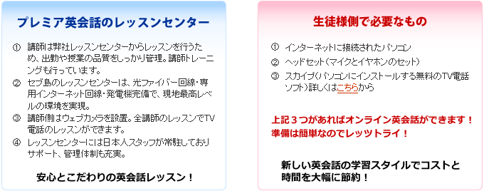 生徒様側で必要なもの